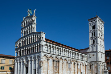 Fototapeta na wymiar Lucca Tuscany Italy. Saint Martin Cathedral