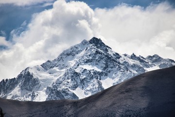mountains in winter
