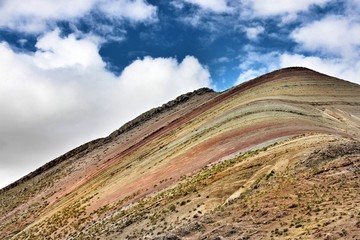 landscape with mountains and blue sky