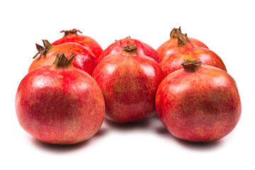 Sweet pomegranate isolated on white background.