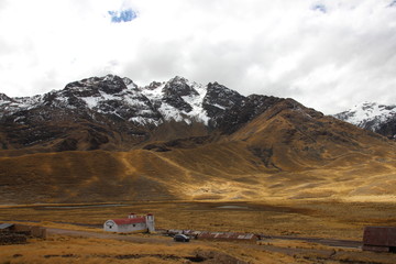 landscape in the Andes in Peru