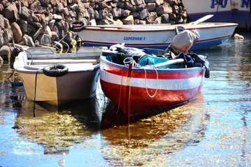 fishing boats in harbor