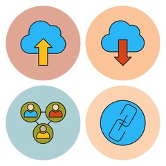 4 User interface Icon set for web and mobile applications