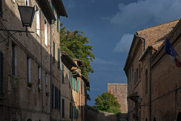 Fototapeta na wymiar Siena Italy. Tuscany. City wall entrance. Gate