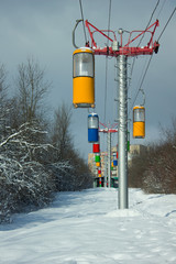 cableway in winter