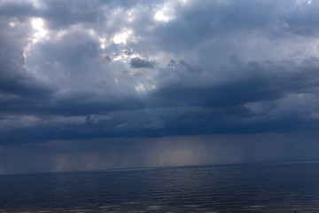 Naklejka na ściany i meble the sky and the sea before the storm