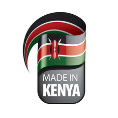 Kenya flag, vector illustration on a white background