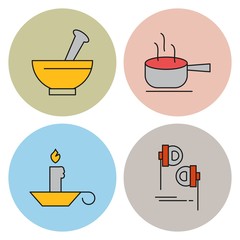  4 Simple Universal Related Color Icons