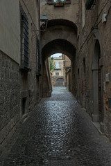 Fototapeta na wymiar Orvieto Italy.Narrow streets. Tuscany