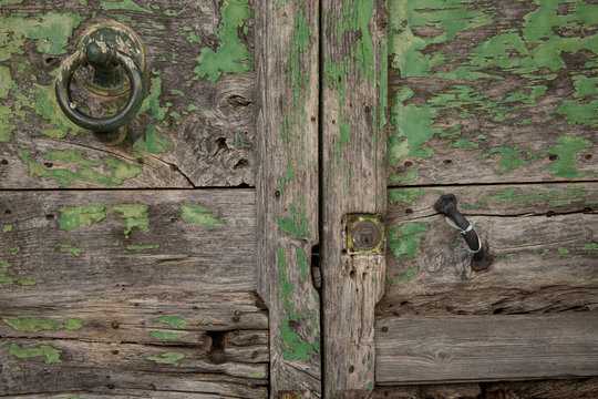 Fumone Italy. Door. Worn out