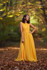 Autumnal portrait of a beautiful woman