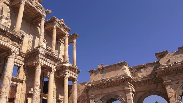 The ruins of the ancient city of Ephesus, Turkey, Kusadasi