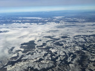 aerial view of the mountains