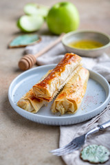 Baked  filo rolls