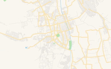 Printable street map of Ica, Peru