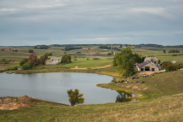 Obraz premium Lake Jesieryn on Suwalszczyzna near Wizajny, Podlaskie, Poland