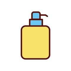 Shampoo bottle icon vector design template flat style isolated on white background