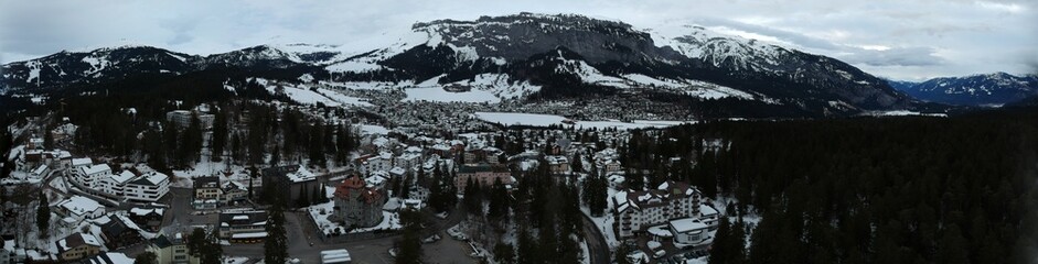 snow covered mountains