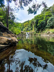Fototapeta na wymiar Waterfalls in the rainforest