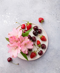 Flowers and berries
