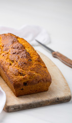 Close up of loaf cake