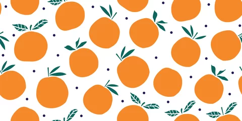  Stijlvol citrus sinaasappelen fruit naadloos patroon © tanya