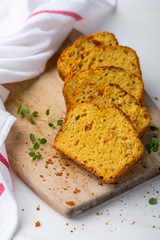 Slices of savory cake