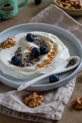 Yogurt with blueberries