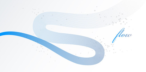 Elegant blue lines vector dimensional abstract background, 3D dynamic curve stripes in motion beautiful design element, template for banner or poster and other ads.