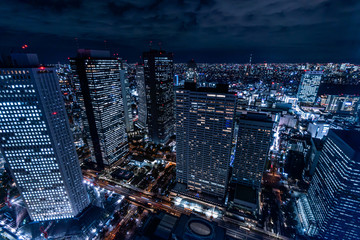 都庁展望台から見る新宿の夜景