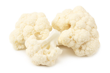 Cauliflower isolated on a white background. Food