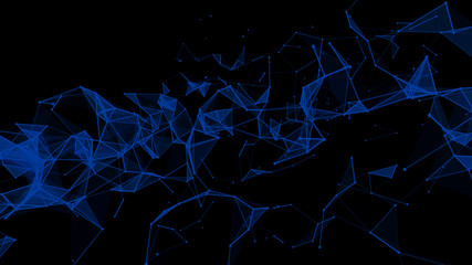 Abstract technology background. Connection of lines, points and planes. Concept of Network.