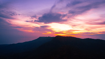 View of the beautiful sunrise at Kalo Dungar near Khavda in Kutch, Gujarat, India