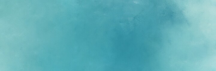 cadet blue, pastel blue and medium aqua marine colored vintage abstract painted background with space for text or image. can be used as header or banner