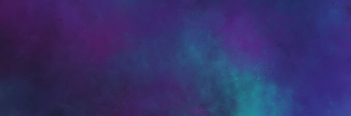 old color brushed vintage texture with very dark violet, teal blue and very dark blue colors. distressed old textured background with space for text or image. can be used as header or banner