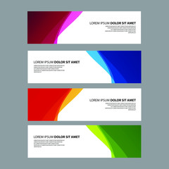 Naklejka premium Vector Abstract design banner web template