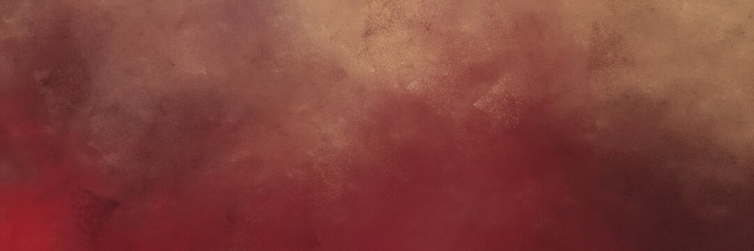 vintage red christmas texture / banner design. horizontal abstract retro painting background for cards, advertising or wallpaper.