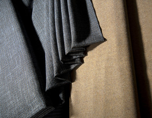 fabrics for sewing on the table