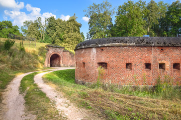 Historic Prussian fortress Boyen in Giżycko, Masuria, Poland.