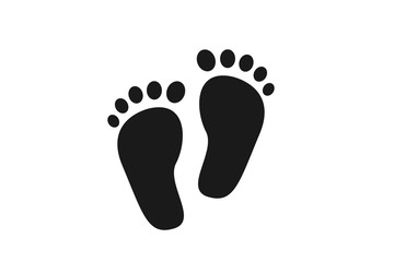 Fototapeta na wymiar baby foot icon vector 