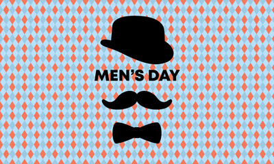 International Men's Day icon. For a poster or banner and greeting card.