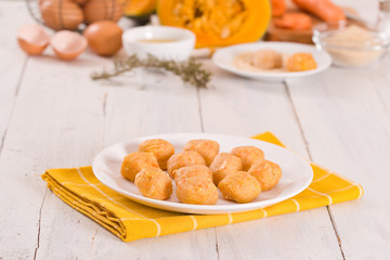 Pumpkin chicken meatballs.