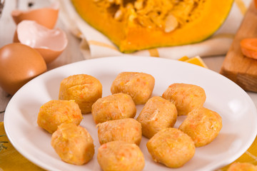 Pumpkin chicken meatballs.