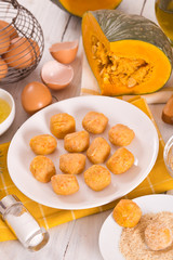 Pumpkin chicken meatballs.