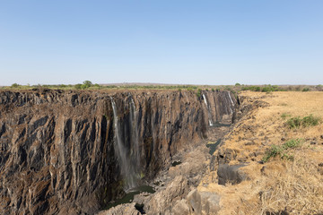Victoria Falls without water
