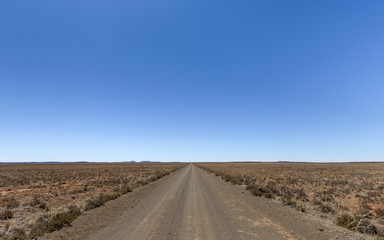 Straight road in the desert