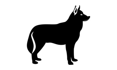 Dog / Wolf flat illustration