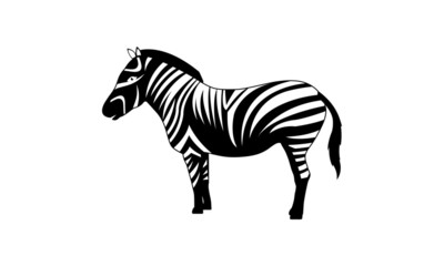 Fototapeta na wymiar Zebra flat illustration 