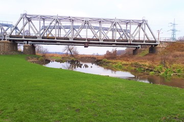 Fototapeta premium railway bridge over the river