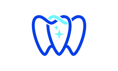 Dental Clinic logo template, Dental Care logo designs vector, Health Dent Logo design vector template linear style. Dental clinic Logotype concept icon. Tooth Teeth Smile Dentist Logo,